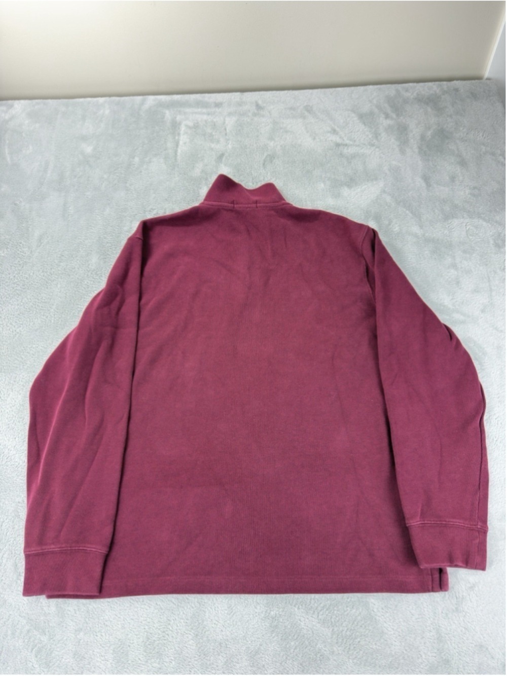 Polo Ralph Lauren Men's XL Red 1/4 Zip Pullover Sweater 100% Cotton - Picture 3 of 11